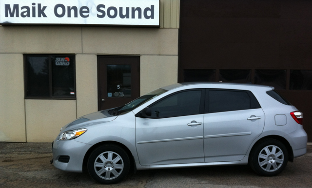 Toyota Matrix 2013 with professional window tint in North Bay